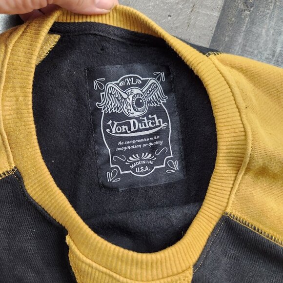 Mens Von Dutch Originals size XL Cotton Crewneck Pullover Sweatshirt - Picture 4 of 8